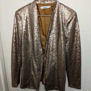 Gold Sequined Blazer XL